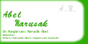 abel marusak business card